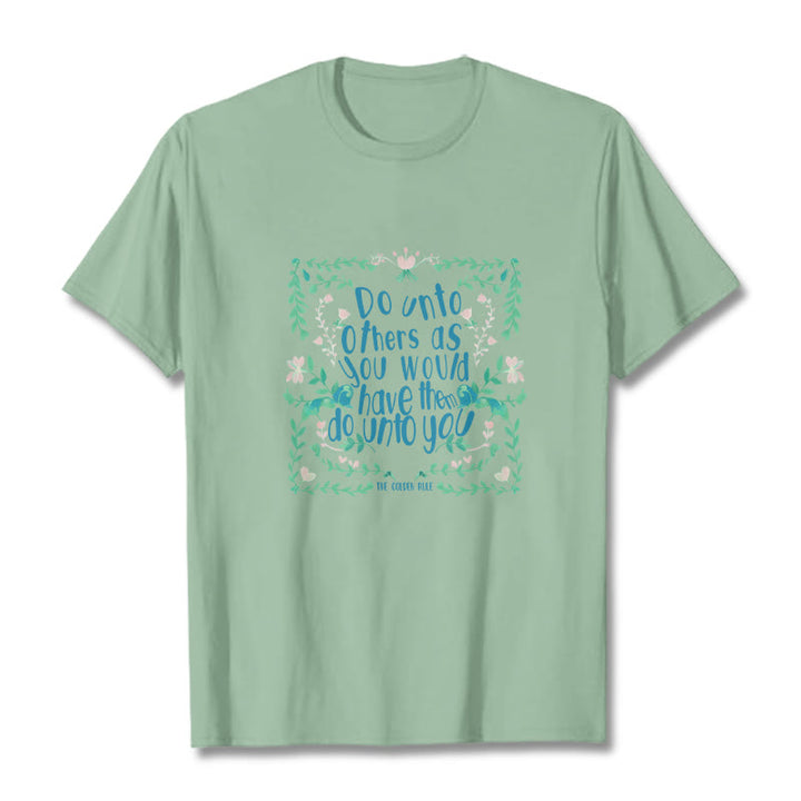 Buddha Stones The Golden Rule Tee T-shirt - PaleGreen - Green Leaves - 2XL - image 1
