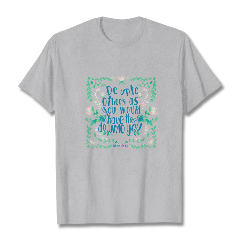 Buddha Stones The Golden Rule Tee T-shirt - LightGrey - Green Leaves - 2XL - image 19