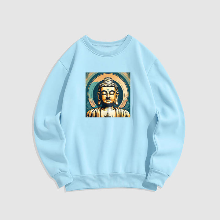 Buddha Stones Golden Buddha Fleece Lined Sweatshirt