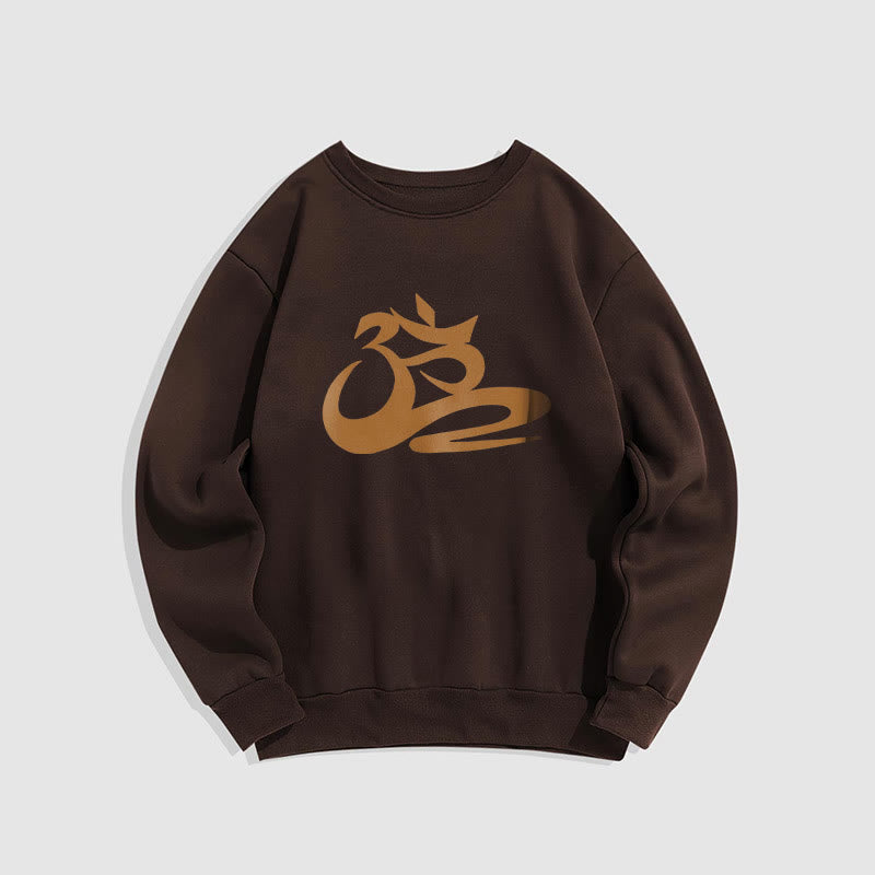 Buddha Stones OM Fleece Lined Polyester Sweatshirt