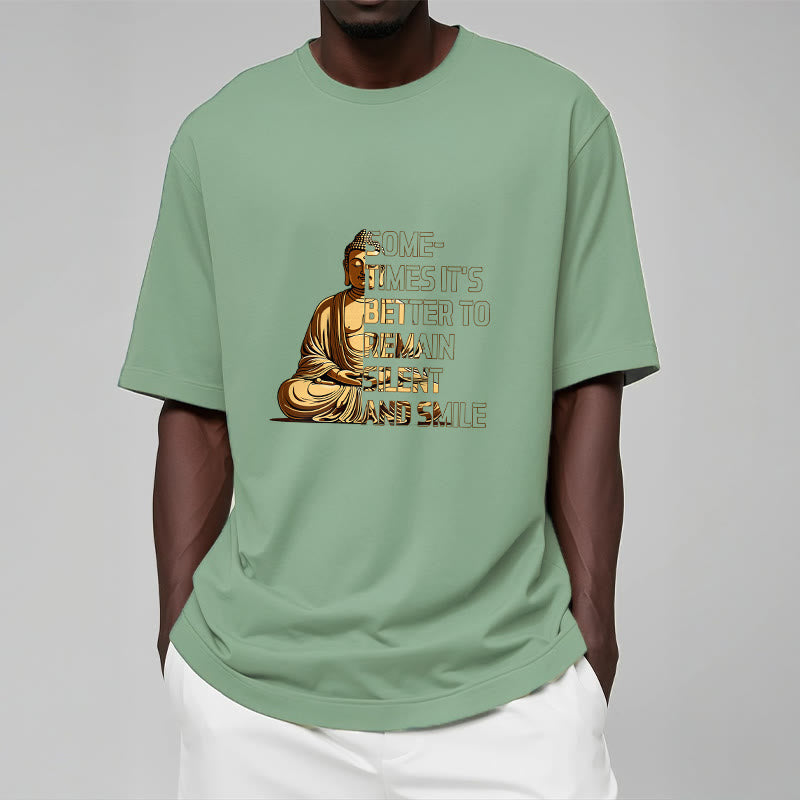 Buddha Stones Sometimes Its Better To Remain Silent And Smile Tee T-shirt - image 15