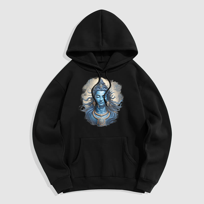 Buddha Stones OM NAMAH SHIVAYA Buddha Fleece Lined Polyester Hoodie