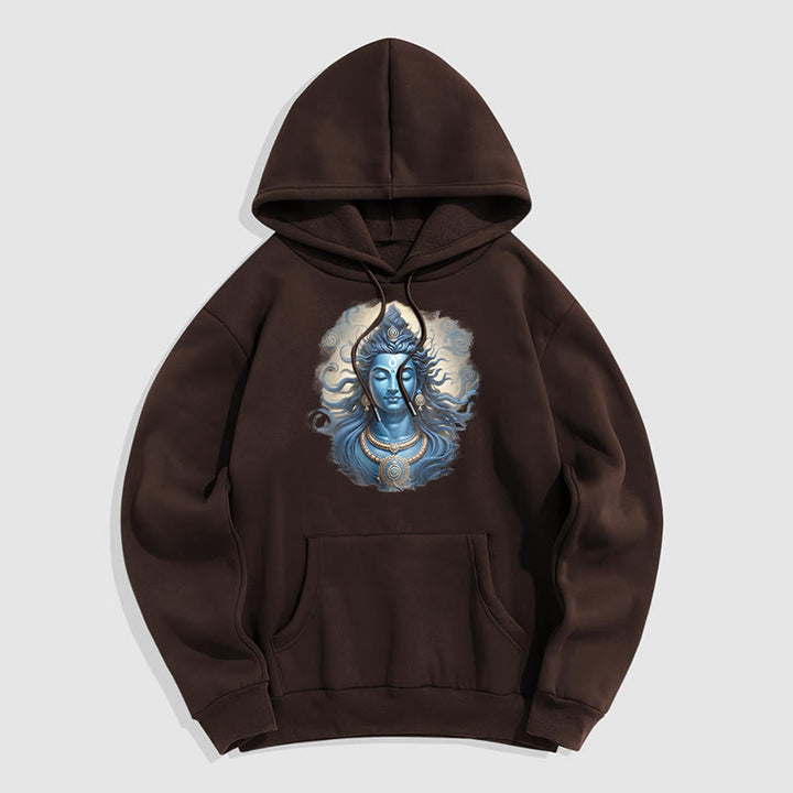 Buddha Stones OM NAMAH SHIVAYA Buddha Fleece Lined Polyester Hoodie