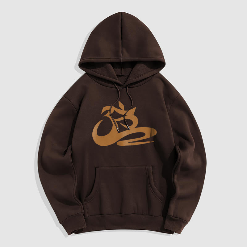 Buddha Stones OM Fleece Lined Polyester Hoodie