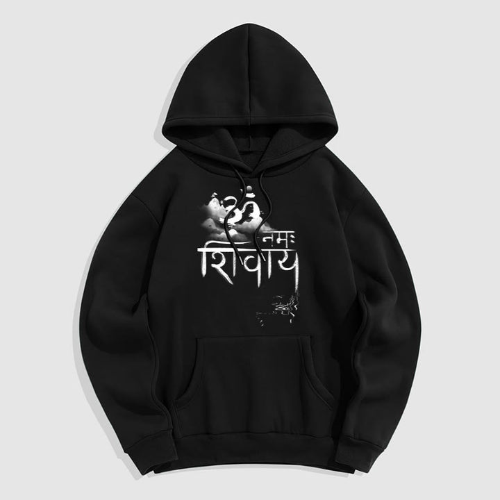 Buddha Stones OM NAMAH SHIVAYA Mountain Fleece Lined Polyester Hoodie