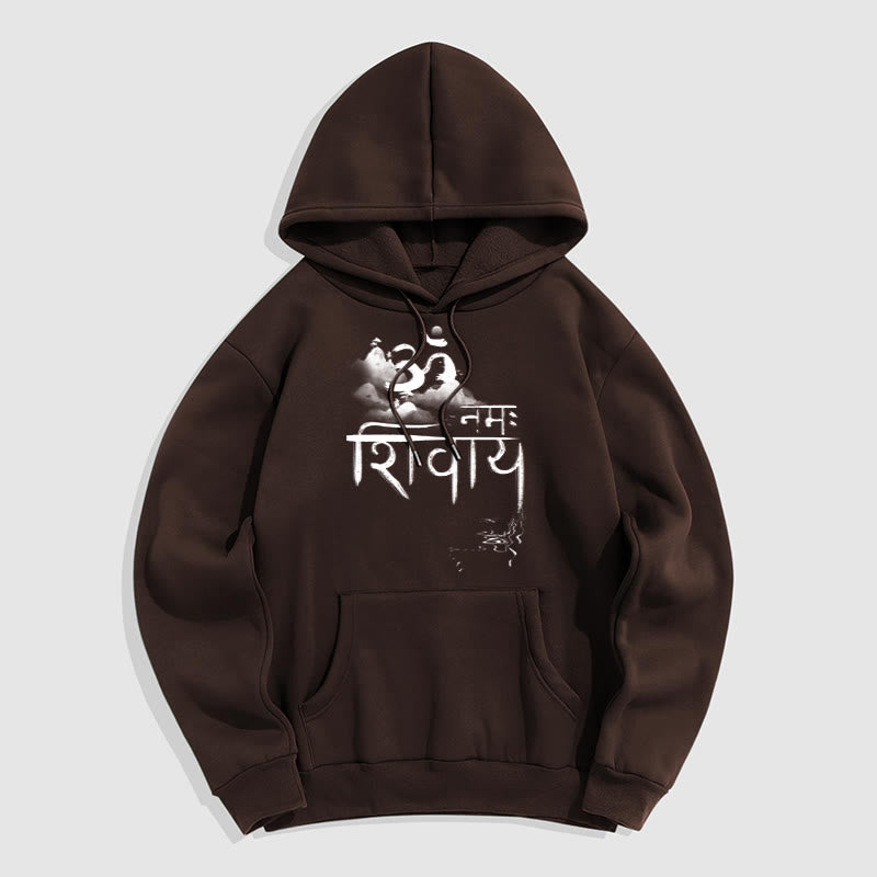 Buddha Stones OM NAMAH SHIVAYA Mountain Fleece Lined Polyester Hoodie