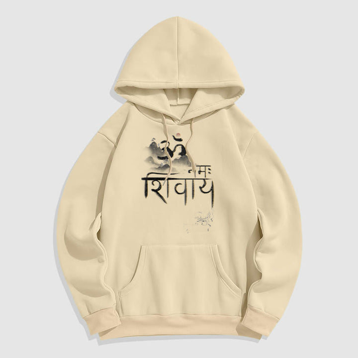 Buddha Stones OM NAMAH SHIVAYA Mountain Fleece Lined Polyester Hoodie