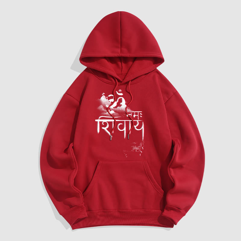 Buddha Stones OM NAMAH SHIVAYA Mountain Fleece Lined Polyester Hoodie