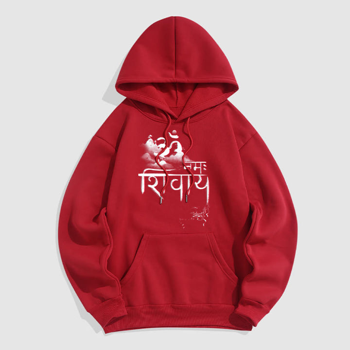 Buddha Stones OM NAMAH SHIVAYA Mountain Fleece Lined Polyester Hoodie