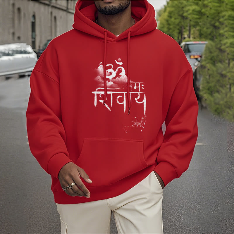 Buddha Stones OM NAMAH SHIVAYA Mountain Fleece Lined Polyester Hoodie