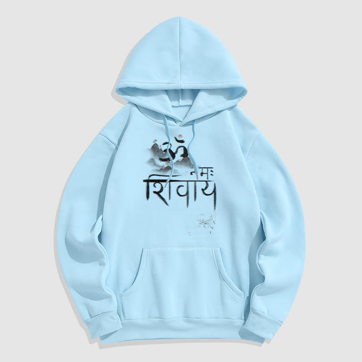 Buddha Stones OM NAMAH SHIVAYA Mountain Fleece Lined Polyester Hoodie