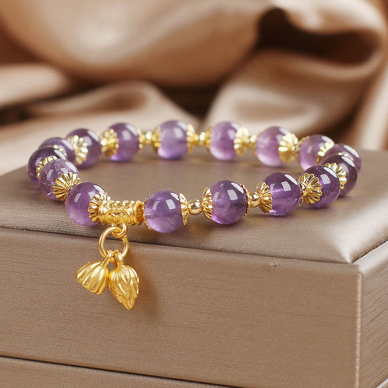 Buddha Stones Amethyst Increases Nobility Bracelet