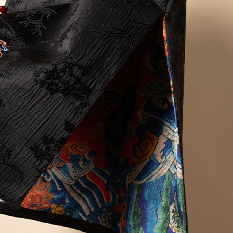 Buddha Stones Vintage Embroidery Flower Cloud Pattern Vest - image 11