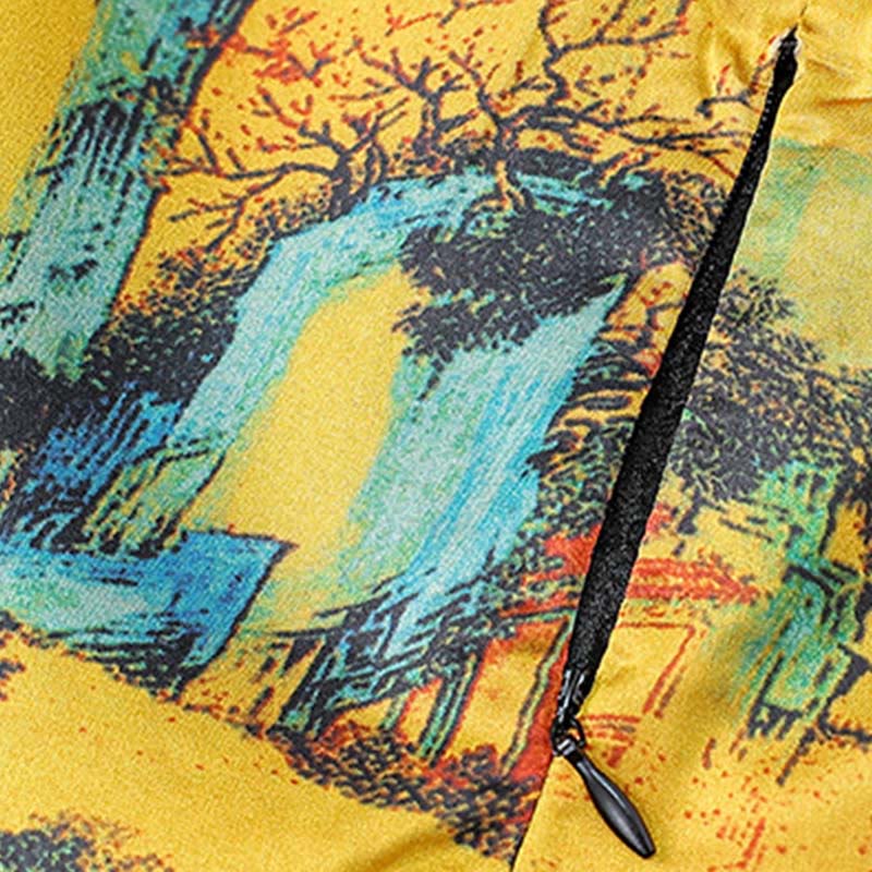 Buddha Stones Vintage Embroidery Plum Blossom Pattern Double-Sided Wear Vest - image 5