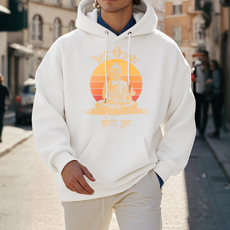 Buddha Stones Let That Shit Go Buddha Polyester Fleece Lined Hoodie - image 23