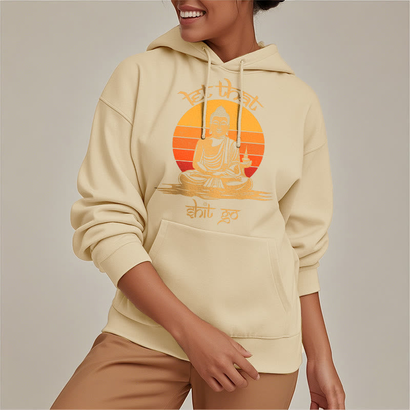 Buddha Stones Let That Shit Go Buddha Polyester Fleece Lined Hoodie - image 26