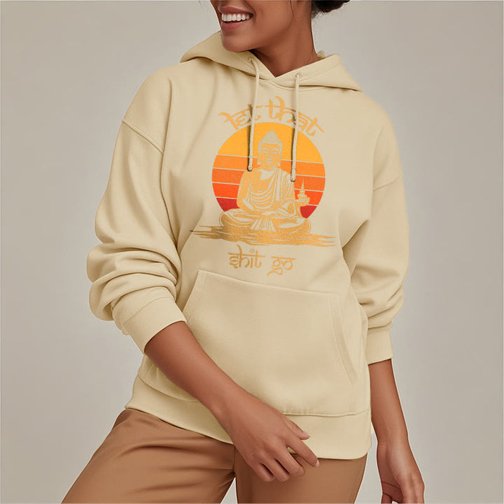 Buddha Stones Let That Shit Go Buddha Polyester Fleece Lined Hoodie - image 26
