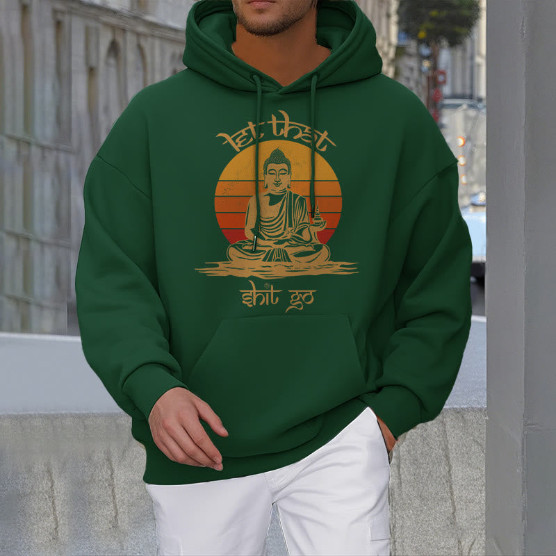 Buddha Stones Let That Shit Go Buddha Polyester Fleece Lined Hoodie - image 11