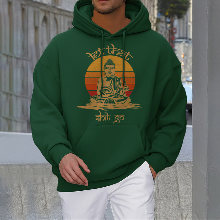 Buddha Stones Let That Shit Go Buddha Polyester Fleece Lined Hoodie - image 11