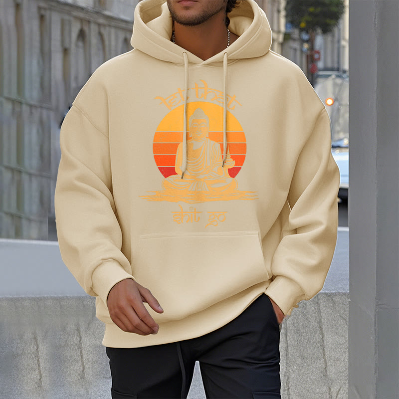 Buddha Stones Let That Shit Go Buddha Polyester Fleece Lined Hoodie - image 27