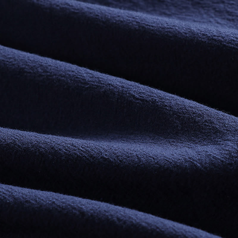 Buddha Stones Three-Quarter Sleeves Cropped Bloomers Cotton Top Pants Clothing Men's Set - image 14