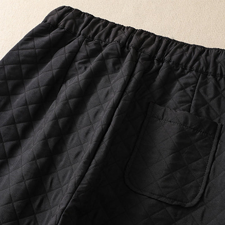 Buddha Stones Fall Winter Simple Plaid Cotton Drawstring Harem Pants With Pockets - image 32