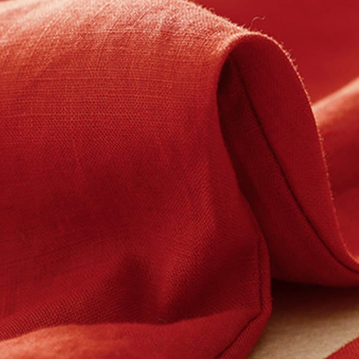 Buddha Stones Vintage High Waist Lace-up Cotton Linen Harem Pants With Pockets - image 11