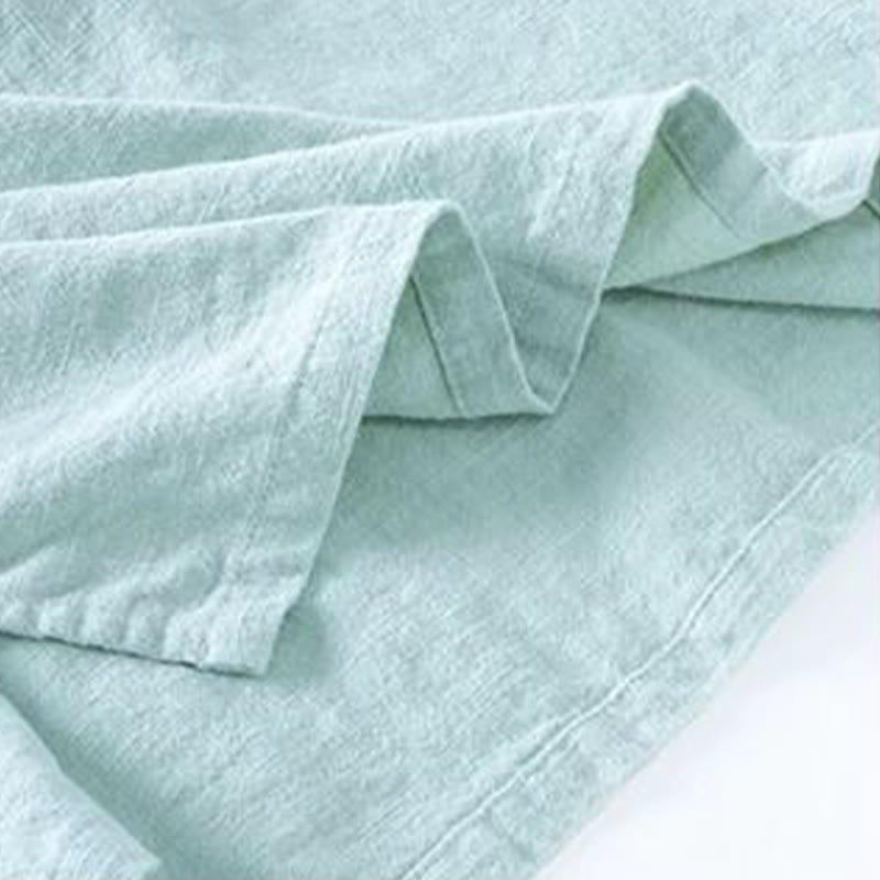 Buddha Stones Oblique Collar Knot button Cotton Loose Linen Clothing - image 8