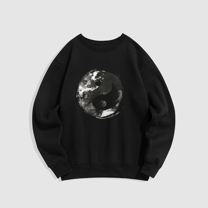 Buddha Stones Yin Yang Fleece Lined Polyester Sweatshirt