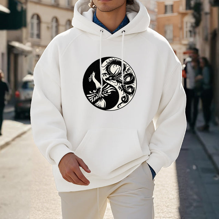 Buddha Stones Phoenix Yin Yang Fleece Lined Hoodie