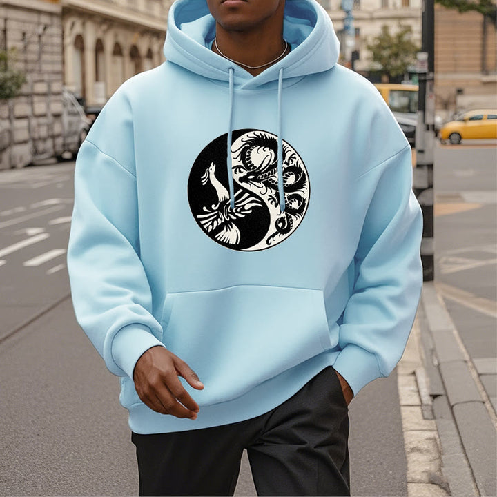 Buddha Stones Phoenix Yin Yang Fleece Lined Hoodie