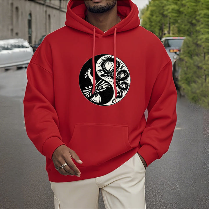 Buddha Stones Phoenix Yin Yang Fleece Lined Hoodie