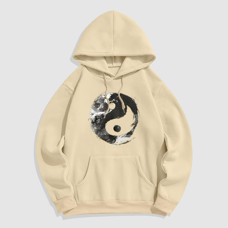 Buddha Stones Yin Yang Fleece Lined Hoodie