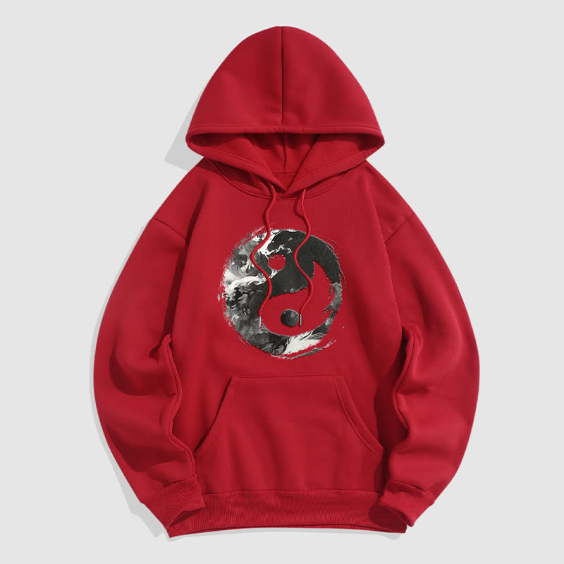 Buddha Stones Yin Yang Fleece Lined Hoodie