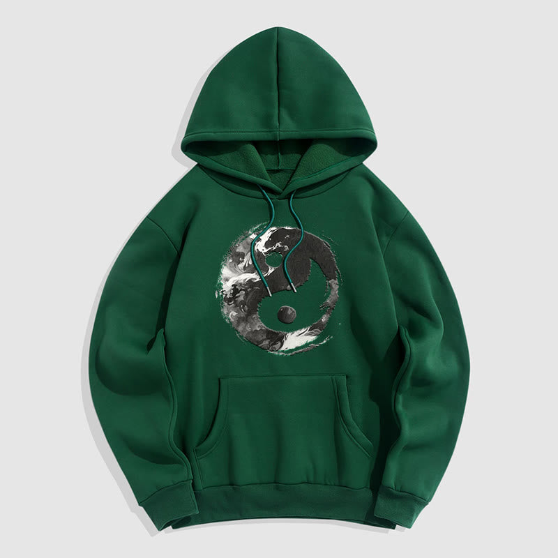 Buddha Stones Yin Yang Fleece Lined Hoodie