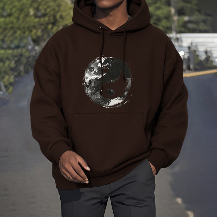 Buddha Stones Yin Yang Fleece Lined Hoodie