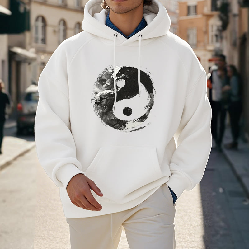 Buddha Stones Yin Yang Fleece Lined Hoodie