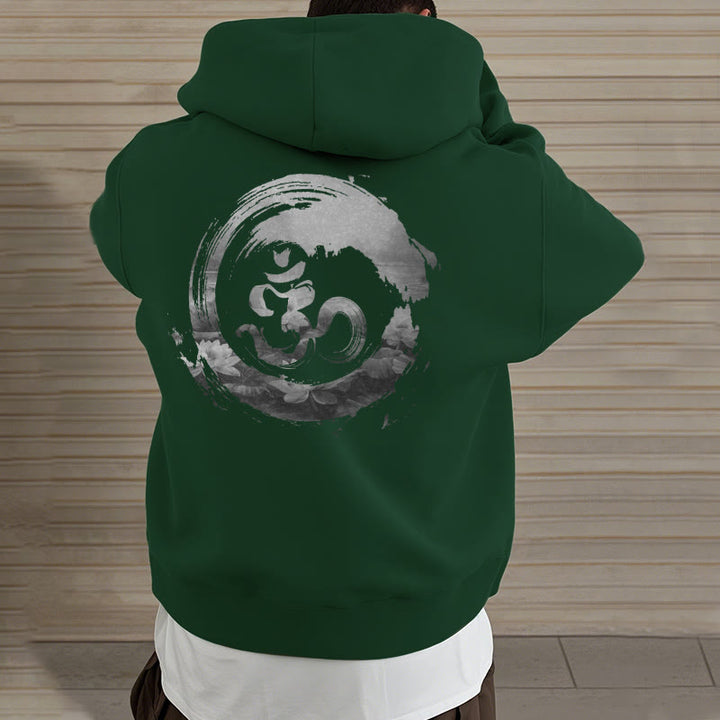 Buddha Stones Om Lotus Fleece Lined Hoodie