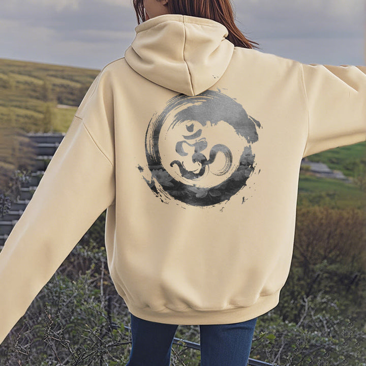 Buddha Stones Om Lotus Fleece Lined Hoodie