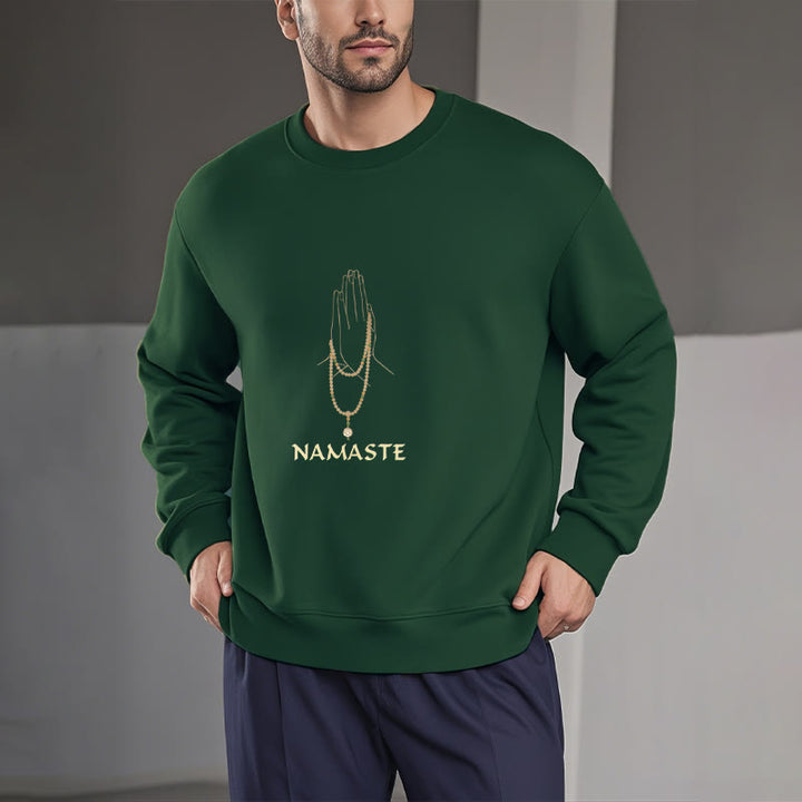 Buddha Stones NAMASTE Fleece Lined Sweatshirt