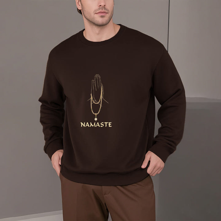 Buddha Stones NAMASTE Fleece Lined Sweatshirt