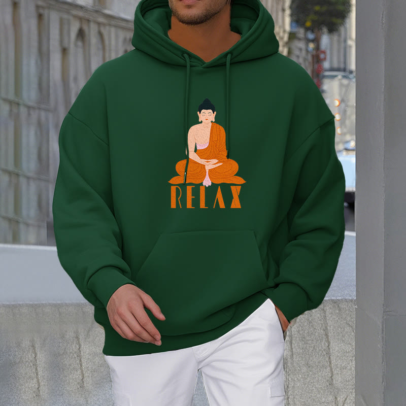 Buddha Stones RELAX Fleece Lined Polyester Hoodie