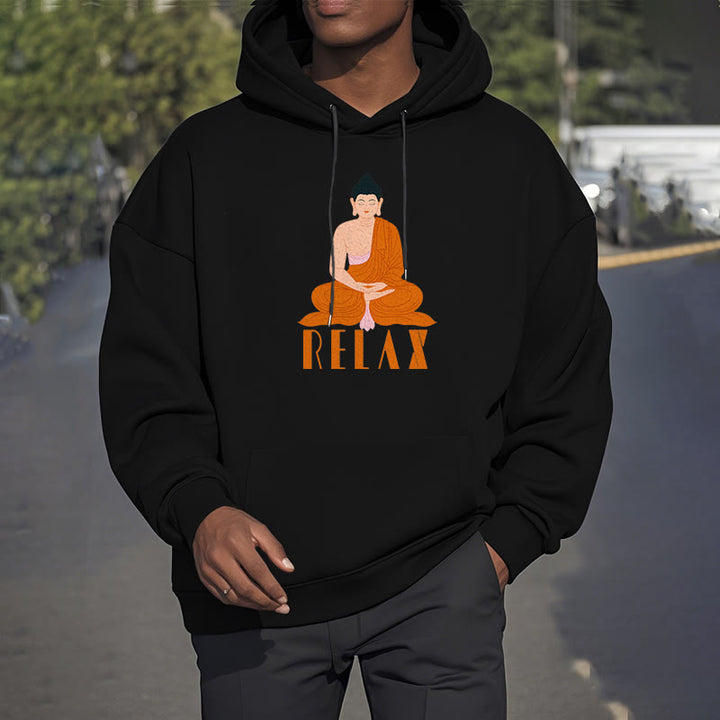 Buddha Stones RELAX Fleece Lined Polyester Hoodie