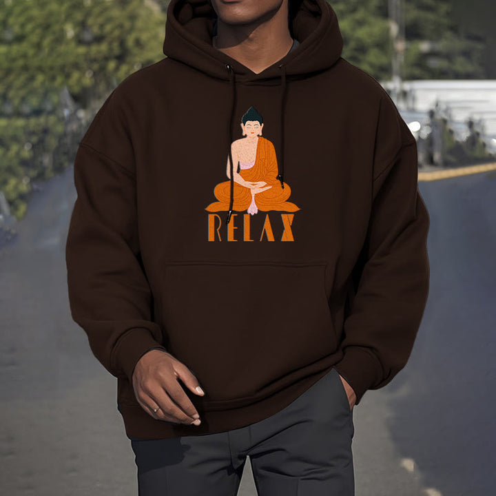 Buddha Stones RELAX Fleece Lined Polyester Hoodie