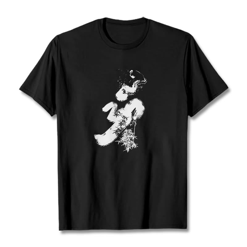 Buddha Stones OM Bamboo Ink Cotton Tee T-shirt - Black - 2XL - image 1