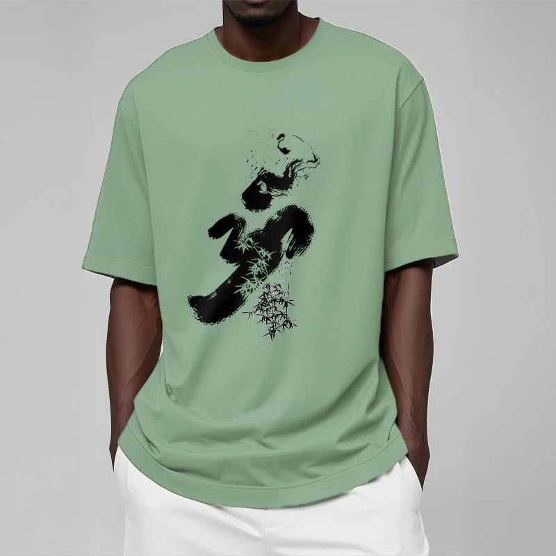Buddha Stones OM Bamboo Ink Cotton Tee T-shirt - image 19