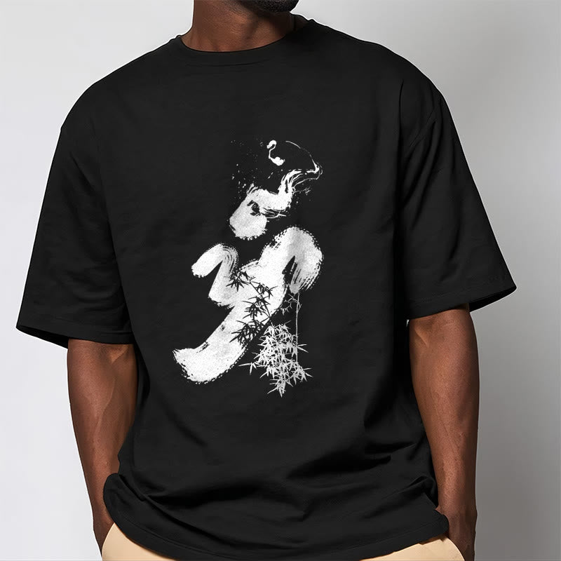 Buddha Stones OM Bamboo Ink Cotton Tee T-shirt - image 3
