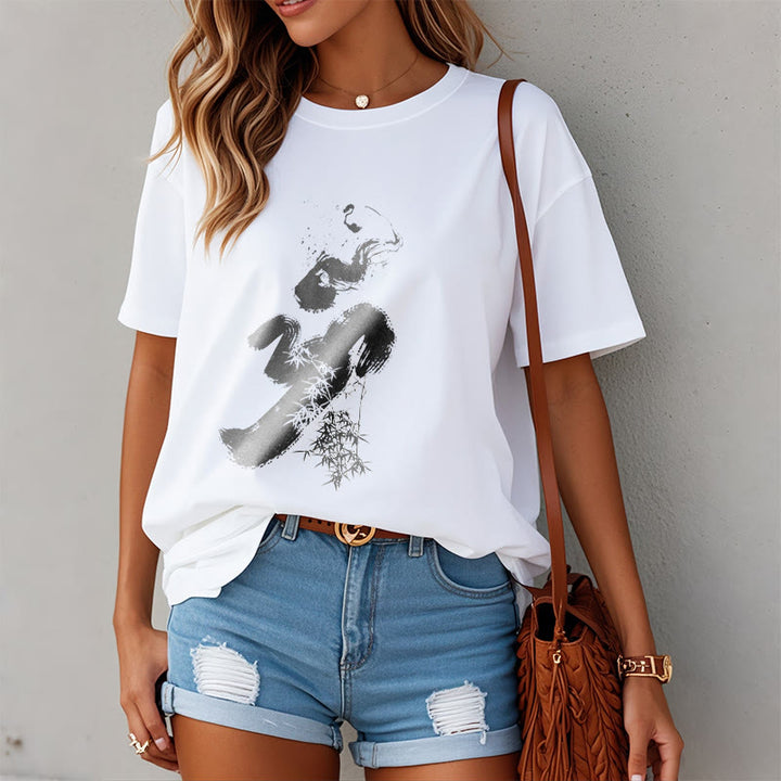 Buddha Stones OM Bamboo Ink Cotton Tee T-shirt - image 7