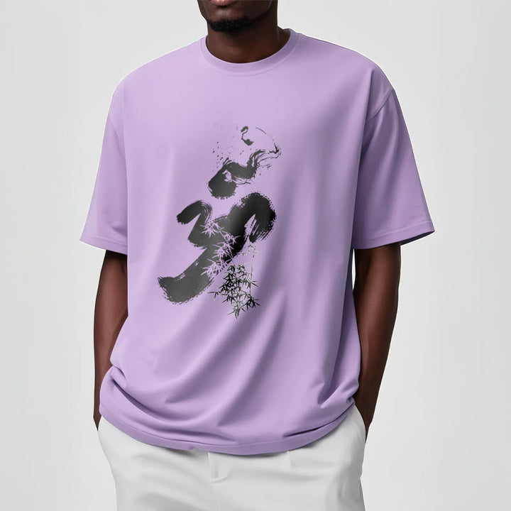Buddha Stones OM Bamboo Ink Cotton Tee T-shirt - image 15