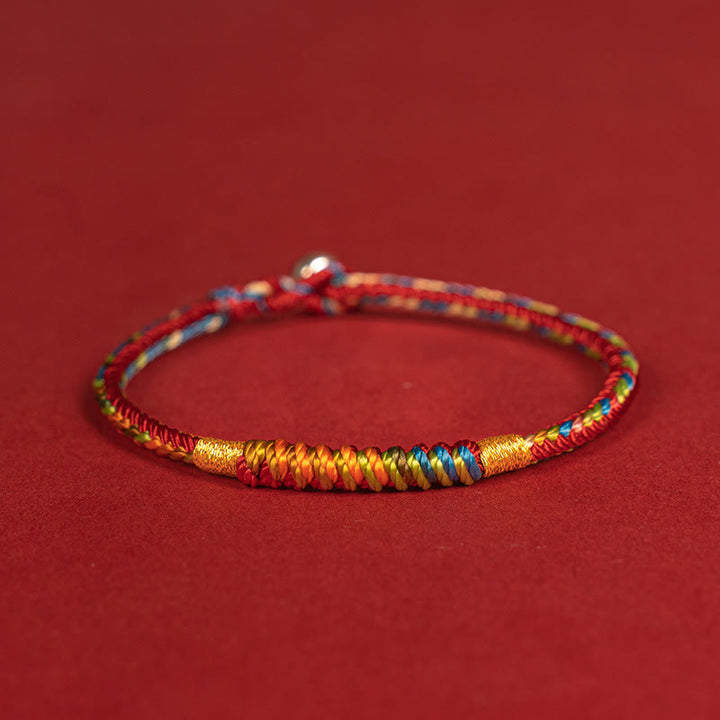 Buddha Stones Multicolor Red String Alloy 925 Sterling Silver Buckle Protection Bracelet - image 11